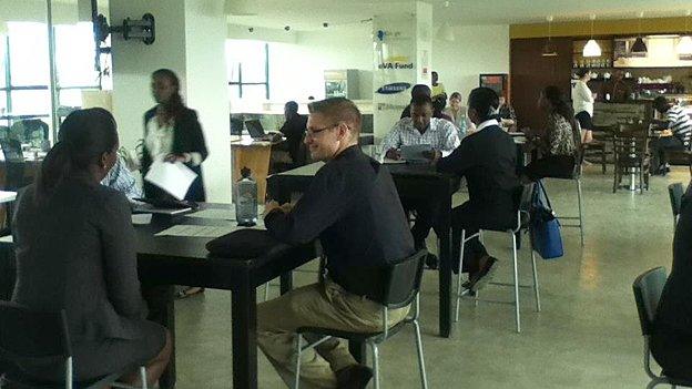 One of Kama Kazi's 'speed-dating' events for job seekers