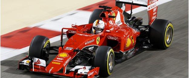 Ferrari's 2015 car in action