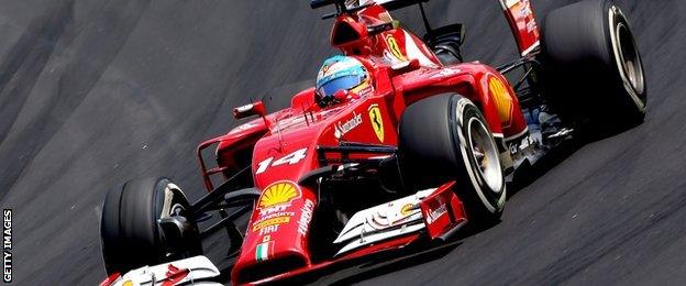 Ferrari's 2014 car in action