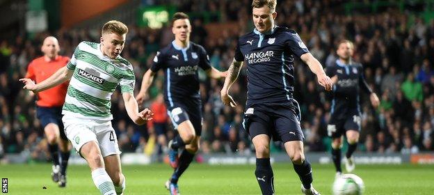 James Forrest drilled in a fourth goal for Celtic after coming off the bench