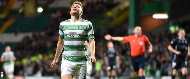 James Forrest celebrates after he made it 4-0