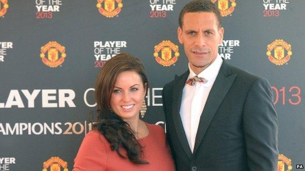 Rio Ferdinand and Rebecca Ellison