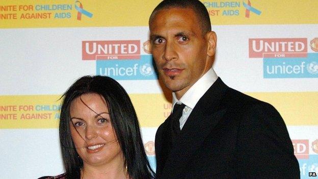 Rio Ferdinand and Rebecca Ellison