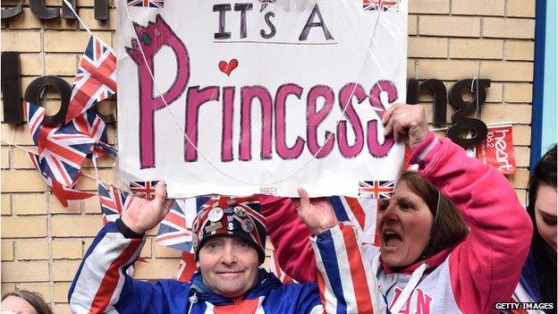 Fans outside the hospital