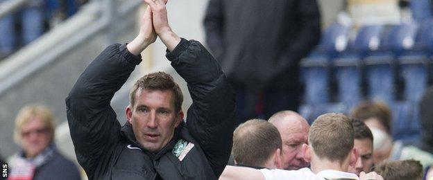 Hibernian manager Alan Stubbs