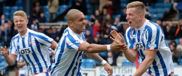 Kilmarnock's Lee Ashcroft celebrates putting his team in front