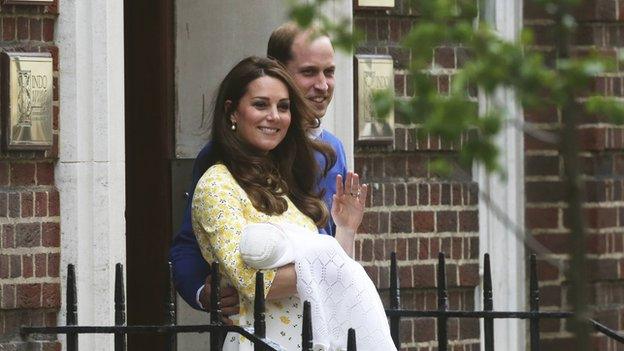 The Duke and Duchess of Cambridge with their daughter