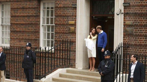 Duke and Duchess of Cambridge and their daughter