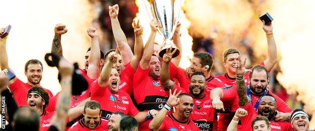 Toulon celebrated with the European Champions Cup