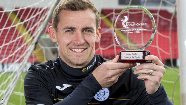 James Fowler poses with his trophy