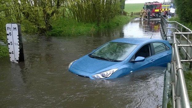 Car in floods