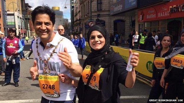 Lord Mayor of Birmingham Shafique Shah and his wife Sadia Shah