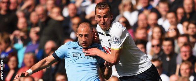 Pablo Zabaleta and Harry Kane