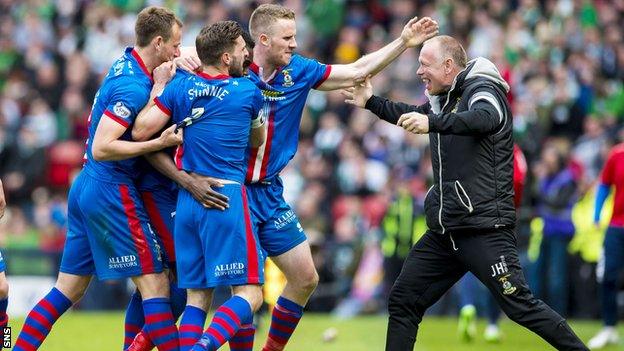 John Hughes (right) has led Inverness to their first ever Scottish Cup final