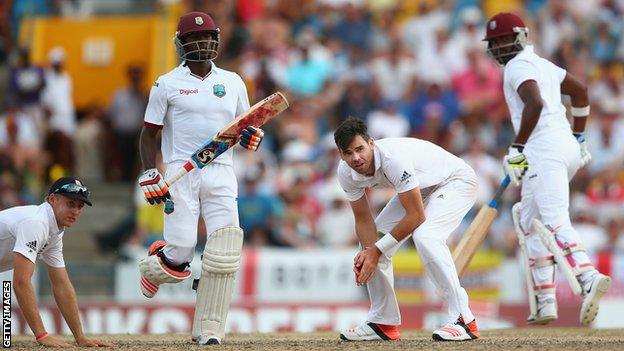 West Indies accumulate against England in Barbados