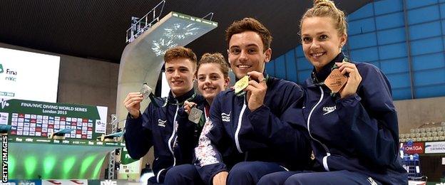 Matthew Lee, Georgia Ward, Tom Daley and Tonia Couch