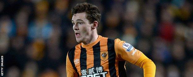 Andy Robertson in action for Hull City