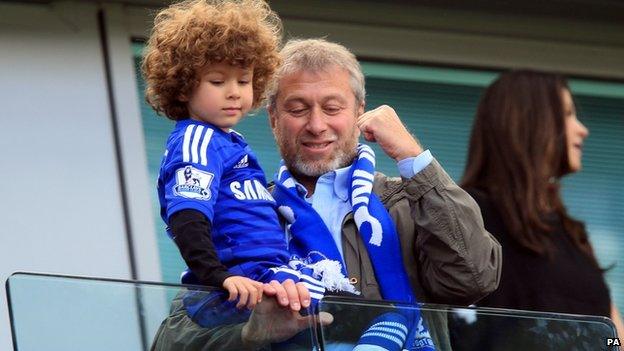 Roman Abramovich with his son