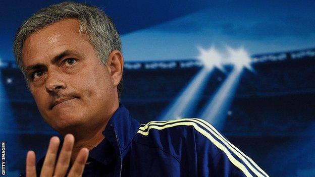 Jose Mourinho at a 2014 Champions League press conference