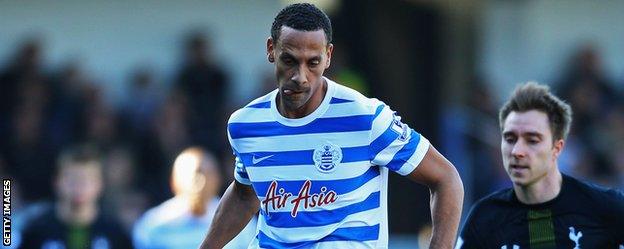 Rio Ferdinand in action for Queens Park Rangers