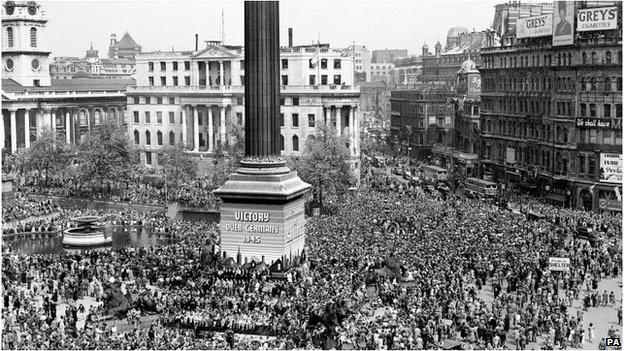 VE Day celebrations in London 1945