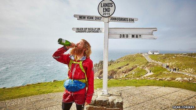 Sean Conway reaches Land's End