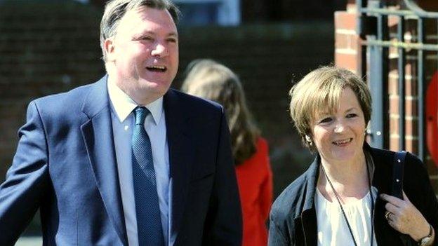 Ed Balls on the campaign trail with Delia Smith