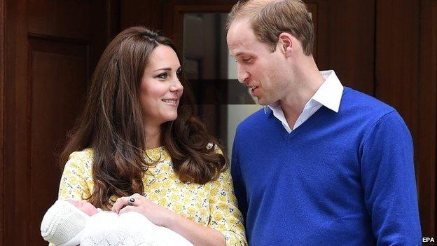 Duke and Duchess of Cambridge and Princess Charlotte