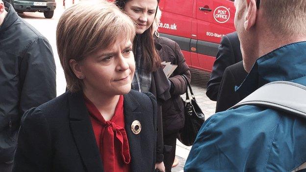 Nicola Sturgeon campaigns in Kirkcaldy