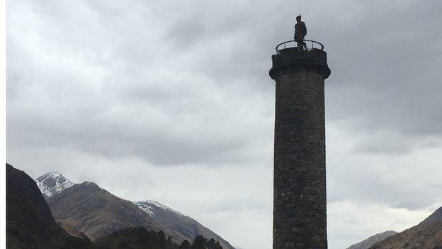 The monument to the Jacobite defeat in the battle of Culloden