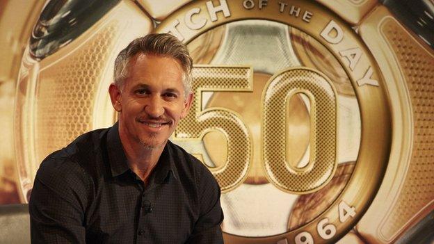 BBC Match of the Day presenter Gary Lineker