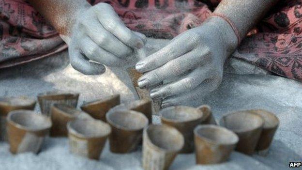 An Indian workers at a fireworks factory (File photo)