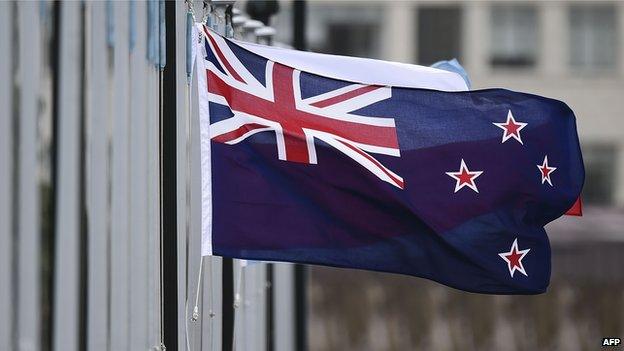 The New Zealand flag flutters outside Parliament buildings in Wellington in Wellington on 29 October 2014.