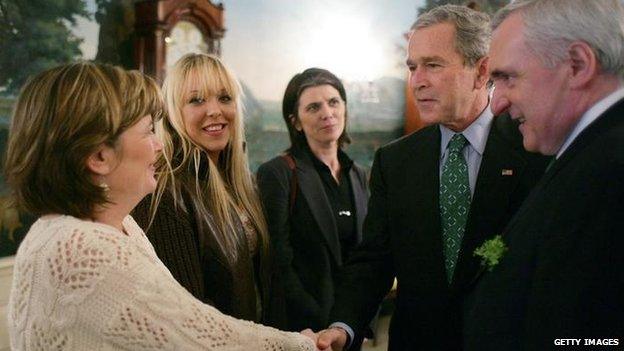 Robert McCartney's sisters and partner met George Bush at the White House on St Patrick's Day in 2005