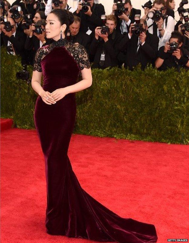 Gong Li attends the 'China: Through The Looking Glass' Costume Institute Benefit Gala at the Metropolitan Museum of Art on May 4, 2015 in New York City.