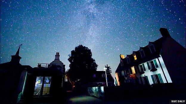 Stars above The Avenue in Sark