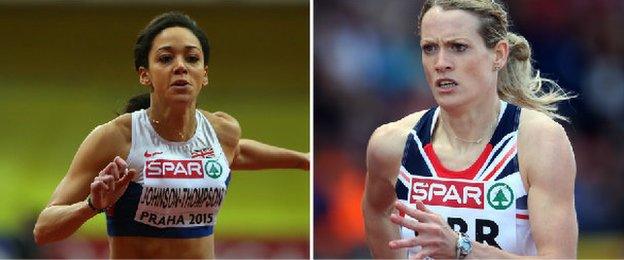 Katarina Johnson-Thompson (left)Eilidh Child