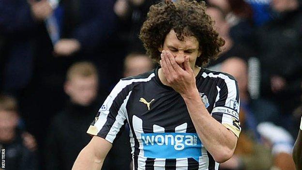 Fabricio Coloccini of Newcastle United