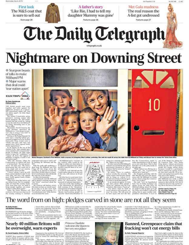 Telegraph front page