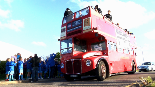 Corby Town bus parade