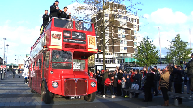 Corby Town bus parade