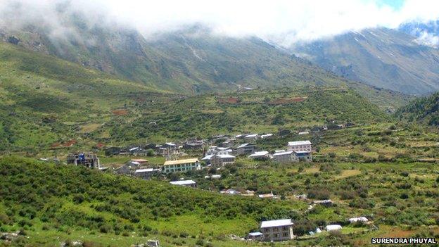 A view of Langtang village in September 2014