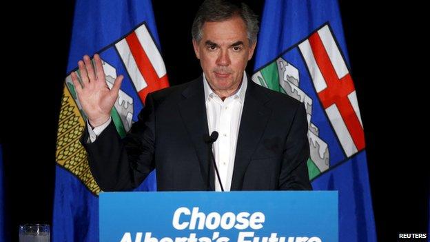 Outgoing Alberta Premier Jim Prentice on 5 May 2015