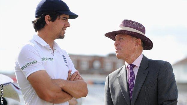 Alastair Cook and Geoffrey Boycott