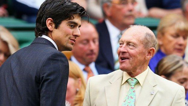 Alastair Cook and Geoffrey Boycott