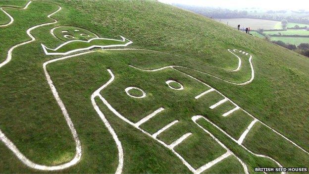 Cerne Abbas Giant with moustache