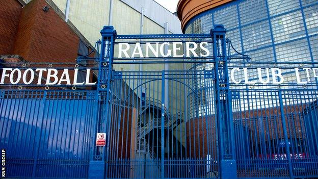 Ibrox Stadium. home of Rangers FC