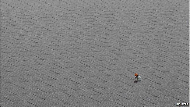 Solar panel field in Kawasaki, Japan (2011)