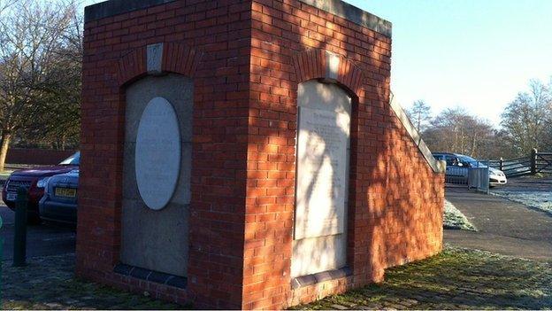 Ashbourne Shrovetide brick plinth