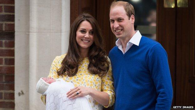 Duke and Duchess of Cambridge with Princess Charlotte